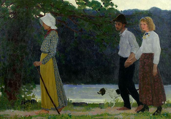 Mountain Courtship by James Roy Hopkins, 1916